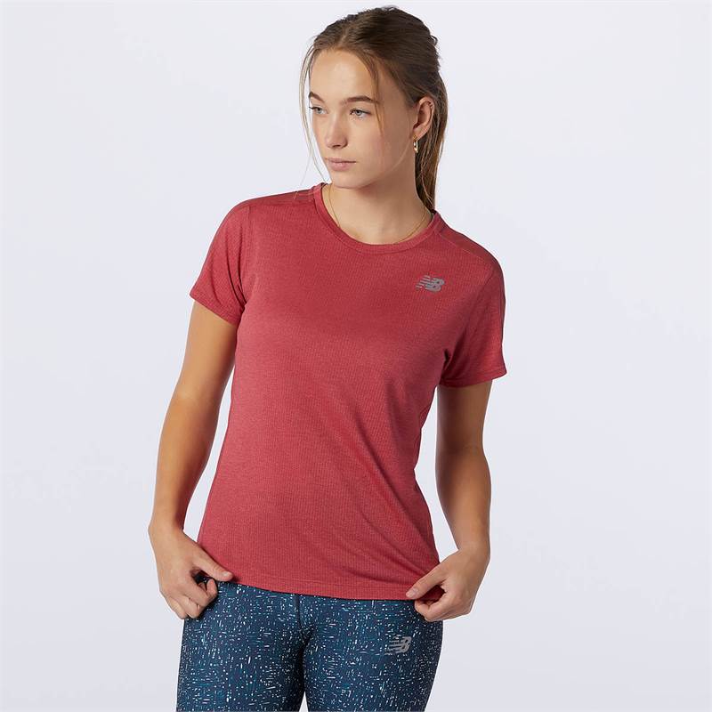 New Balance Womens Impact Run Short Sleeve T-Shirt-1